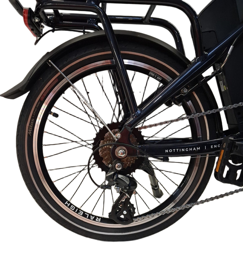 Raleigh Stow-E-Way Compact Lightweight Folding E--Bike - Black (Scratched)
