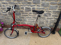 Brompton M3L Folding Bike - Red, 2021 year, Excellent Condition with Easy Wheels