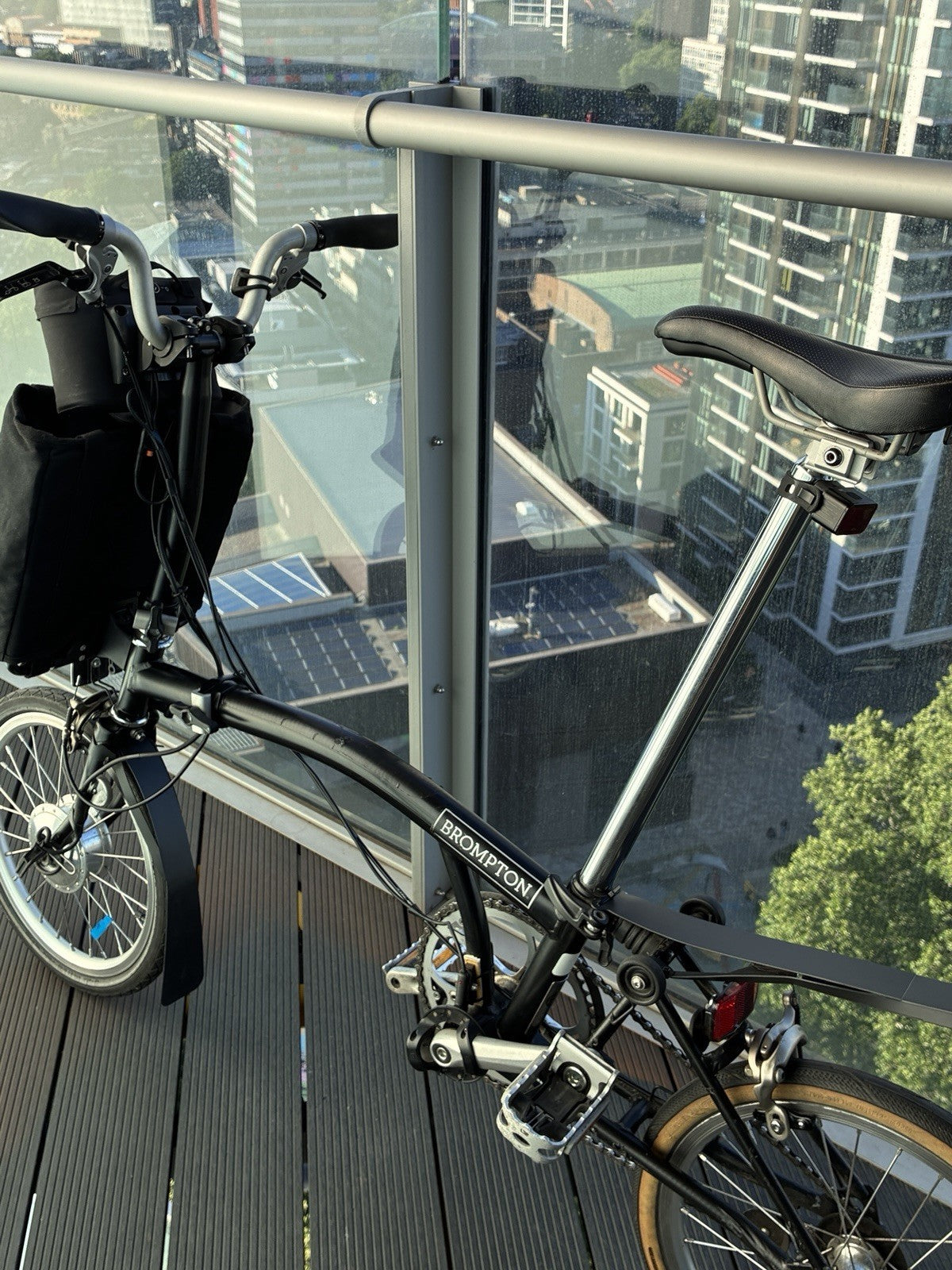 Brompton Aline 2016 single speed electric Bike with Swytch Battery System