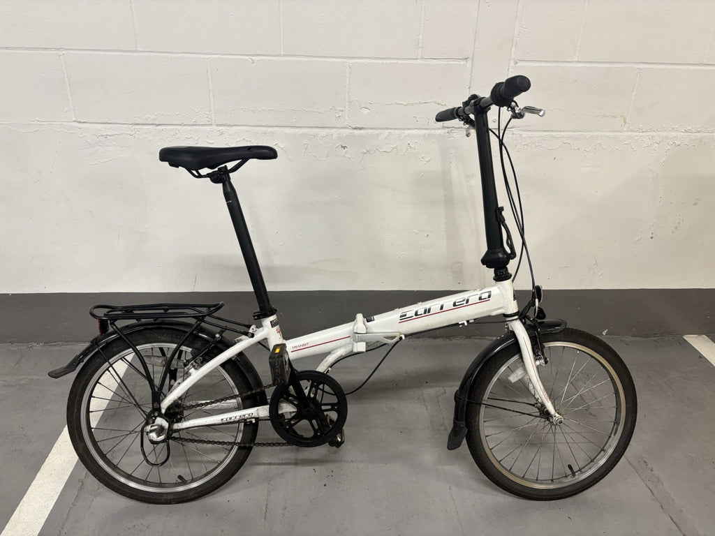 Carrera Transit Lightweight Folding Bike 6061 T6 Aluminium White Colour