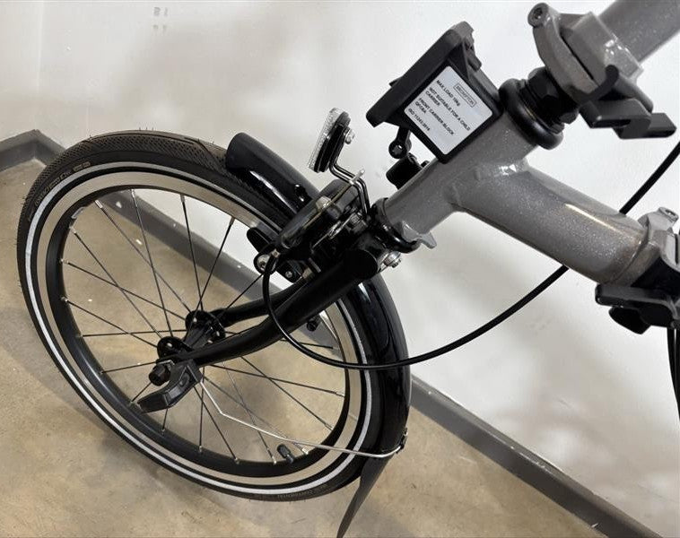 Brompton P Line 4 Speed 2022 Mid Handlebar Folding Bike - Storm Grey