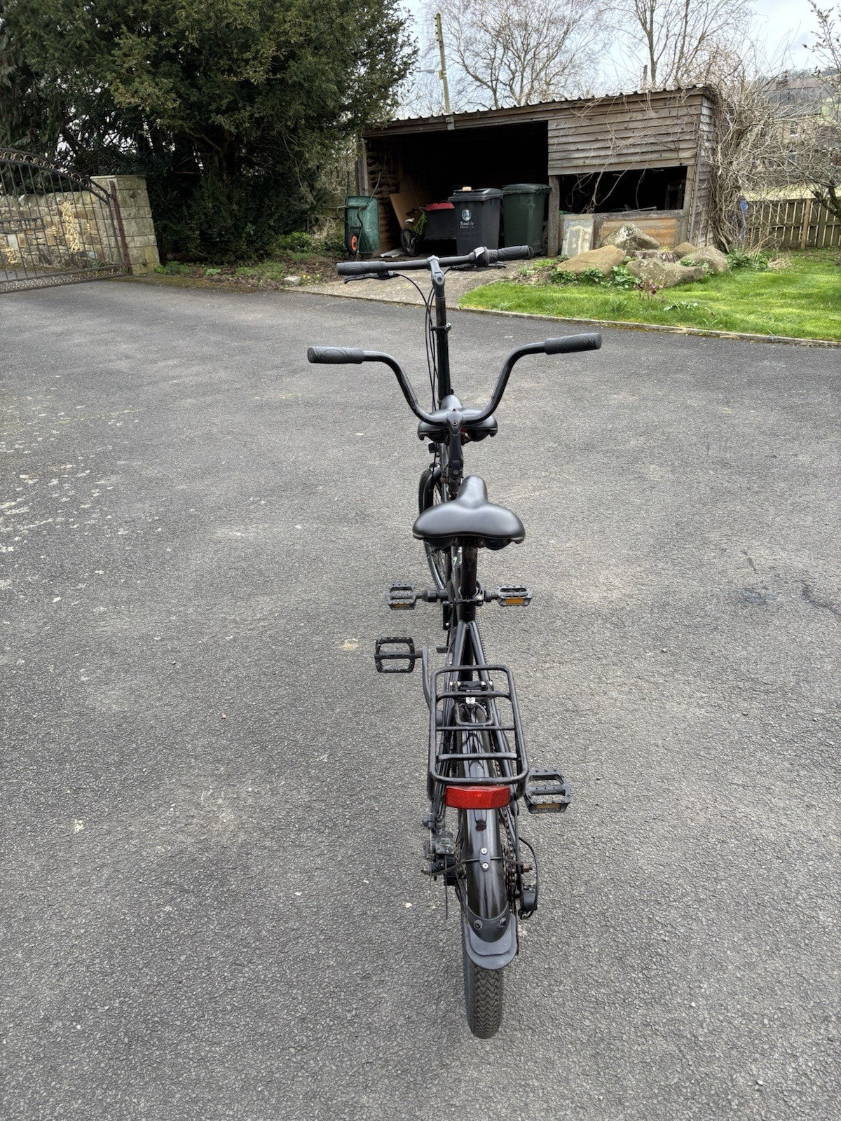 Ecosmo Black Folding Tandem Bicycle 20" Wheel 7SPShimano DiscBrake 23KG-20TF01