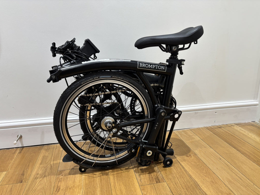 Brompton C Line 6 Speed 2023 Mid Handlebar Folding Bike - Matt Black Used Twice
