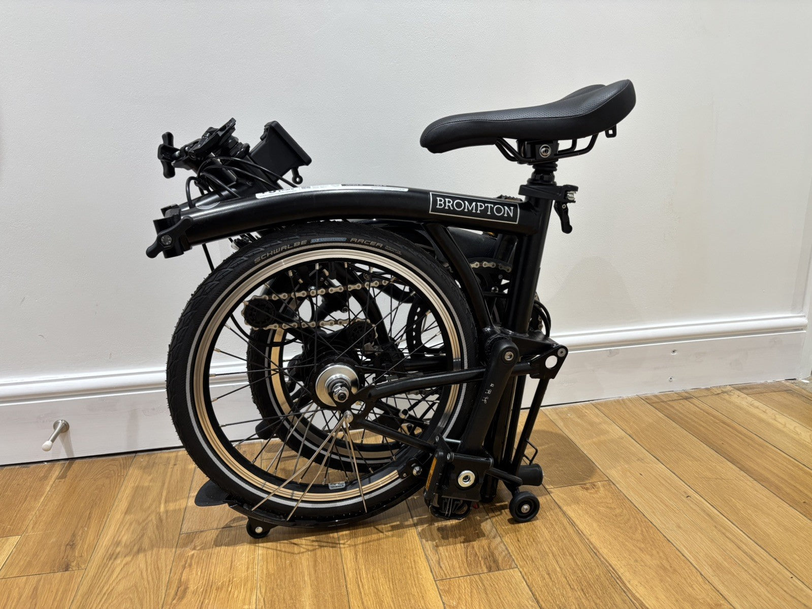 Brompton C Line 6 Speed 2023 Mid Handlebar Folding Bike - Matt Black Used Twice