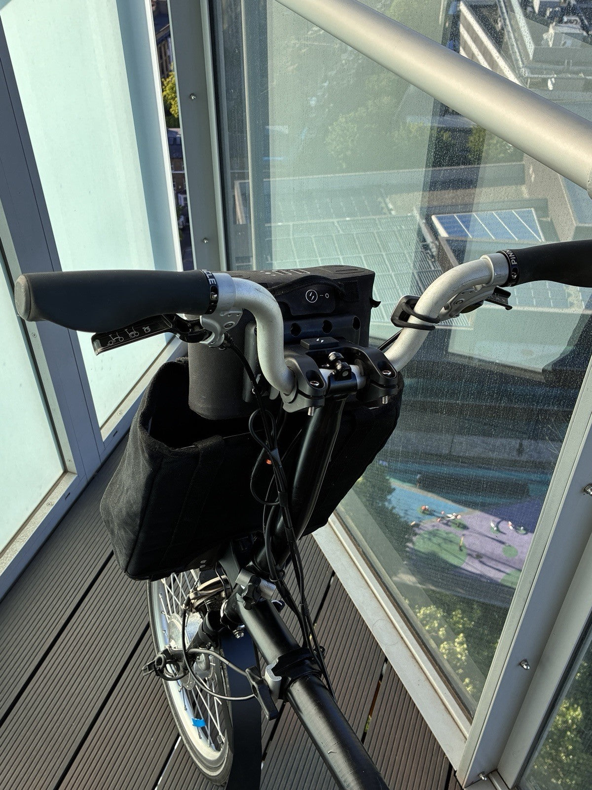 Brompton Aline 2016 single speed electric Bike with Swytch Battery System