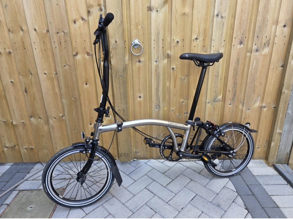 Brompton C Line H6L (6 Speed)  folding bicycle - Nickel Edition