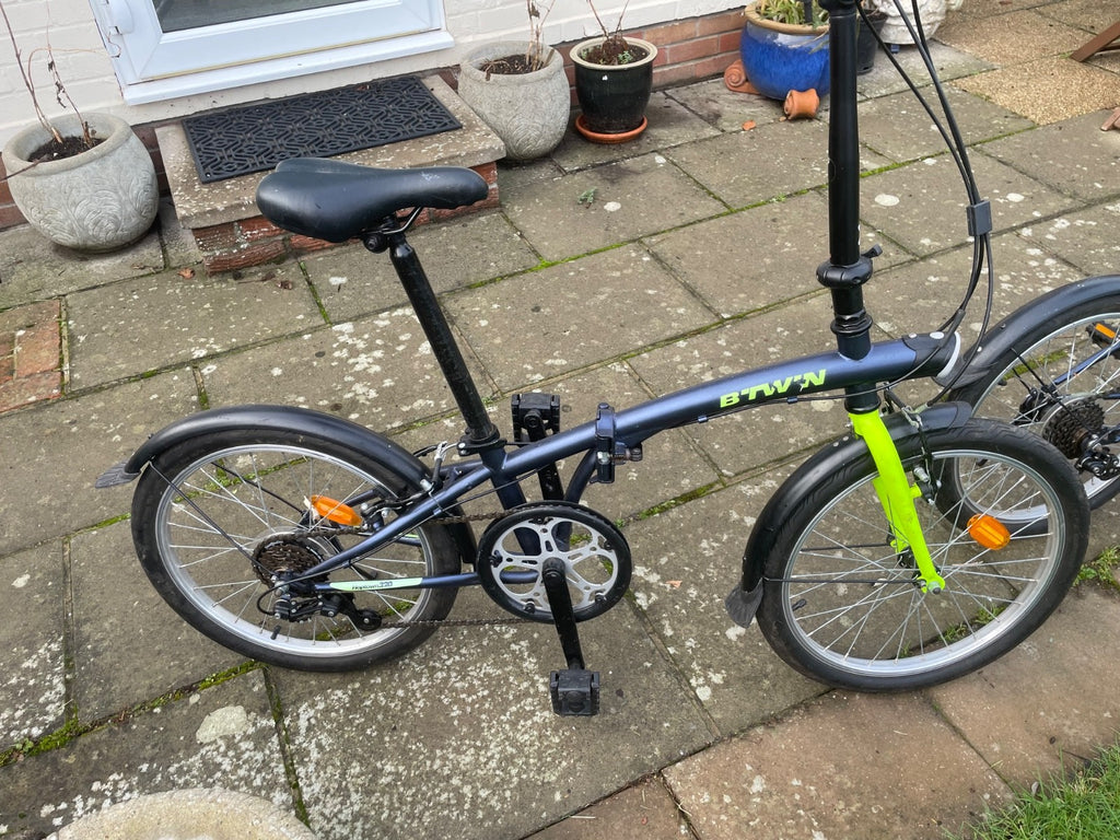 Pair BT Twin Adult Folding Bikes 7 speed