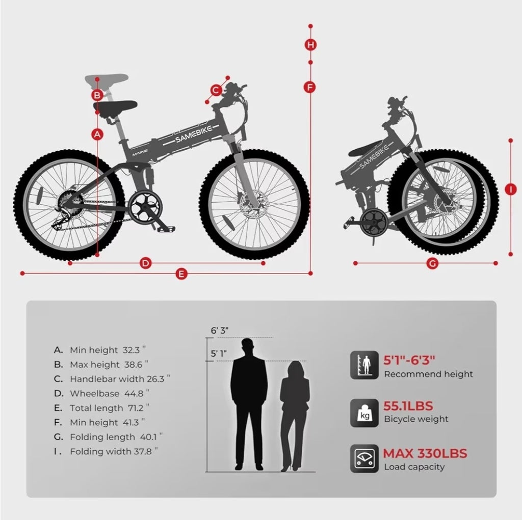 Samebike LO26 26-inch Folding Mountain Bike