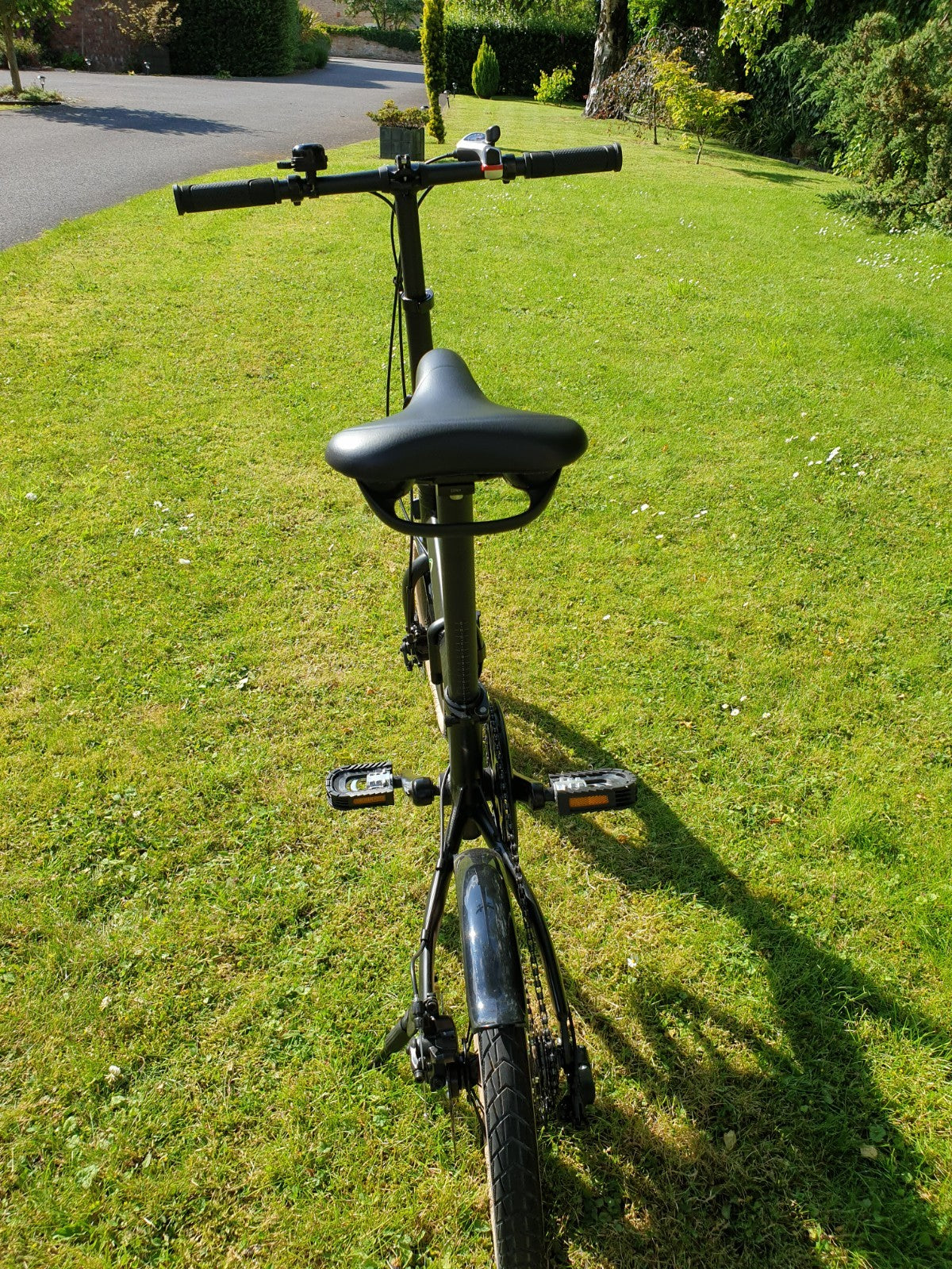 Folding Bicycle Ecosmo 16" Wheel Black Alloy 6SP Shimano Gear, DualDisc