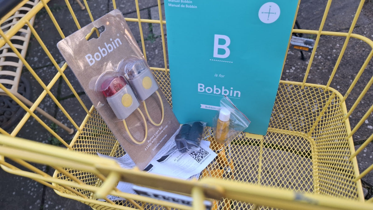 Bobbin Pli 20 in Folding Bike Yellow, Basket, Mudguards, Rear Rack, Bell