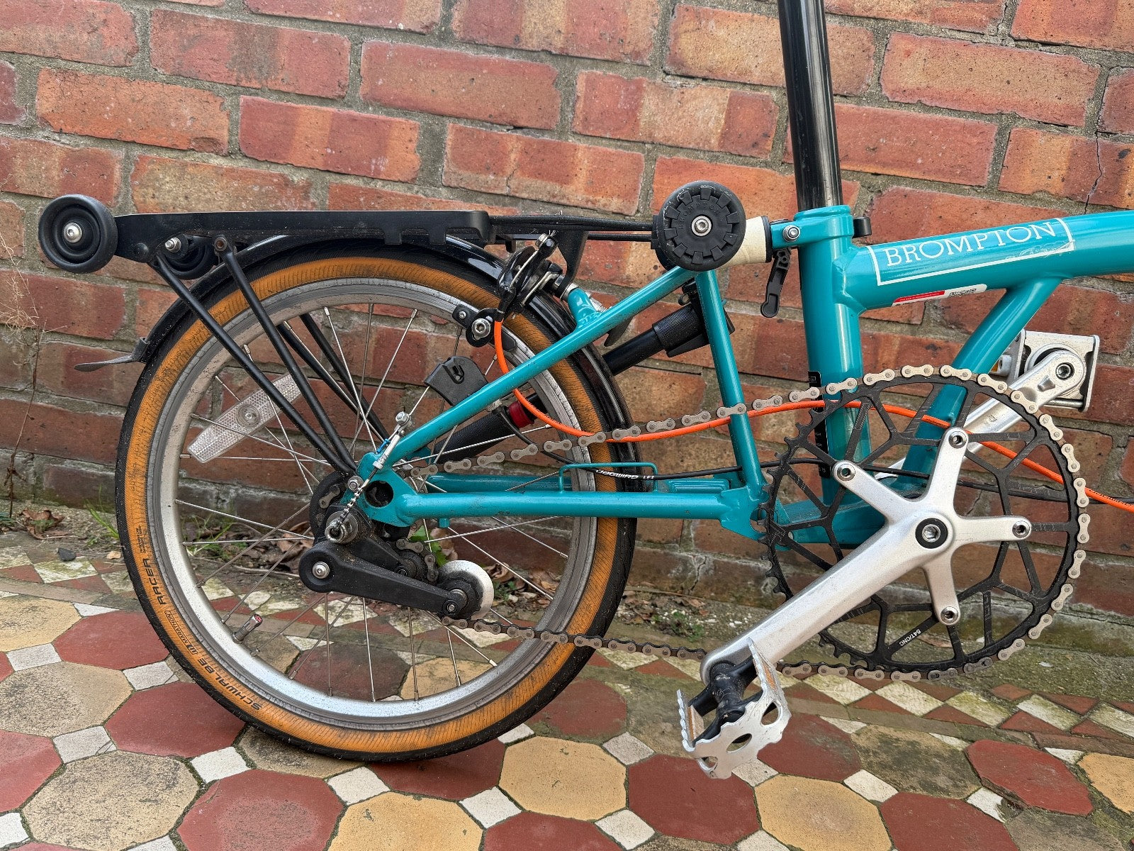 Brompton B75 Folding Bike, Always Stored Indoors., numerous upgrades
