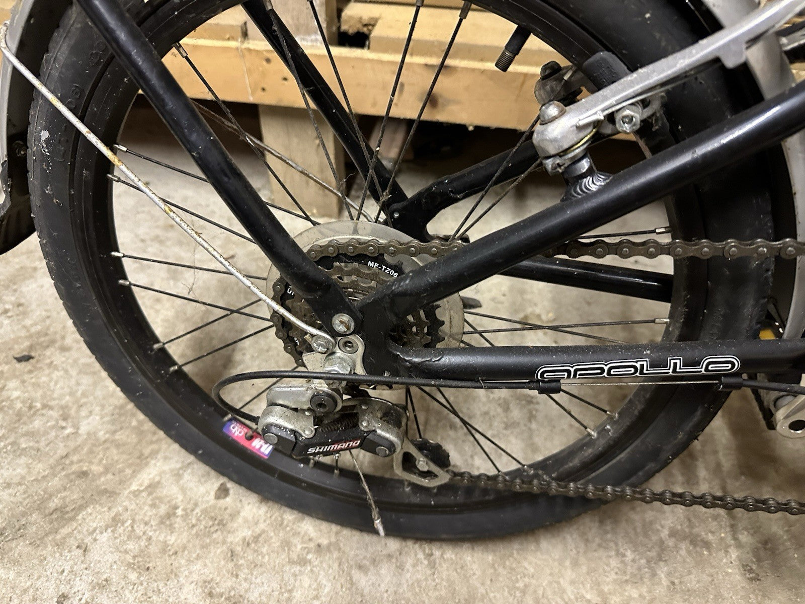 apollo transition folding bike 6 revoshift gears 20inch wheels adults unisex
