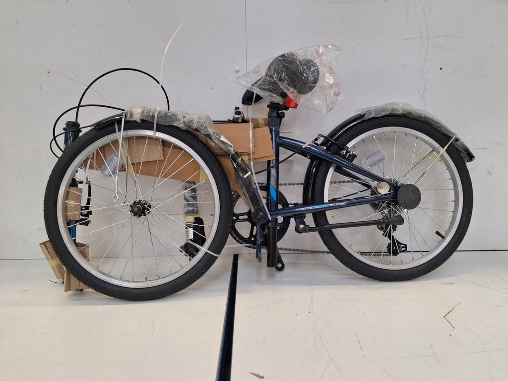 Apollo Transport Compact Folding 20" Wheels Steel Frame 6-Speed Bike - Navy A