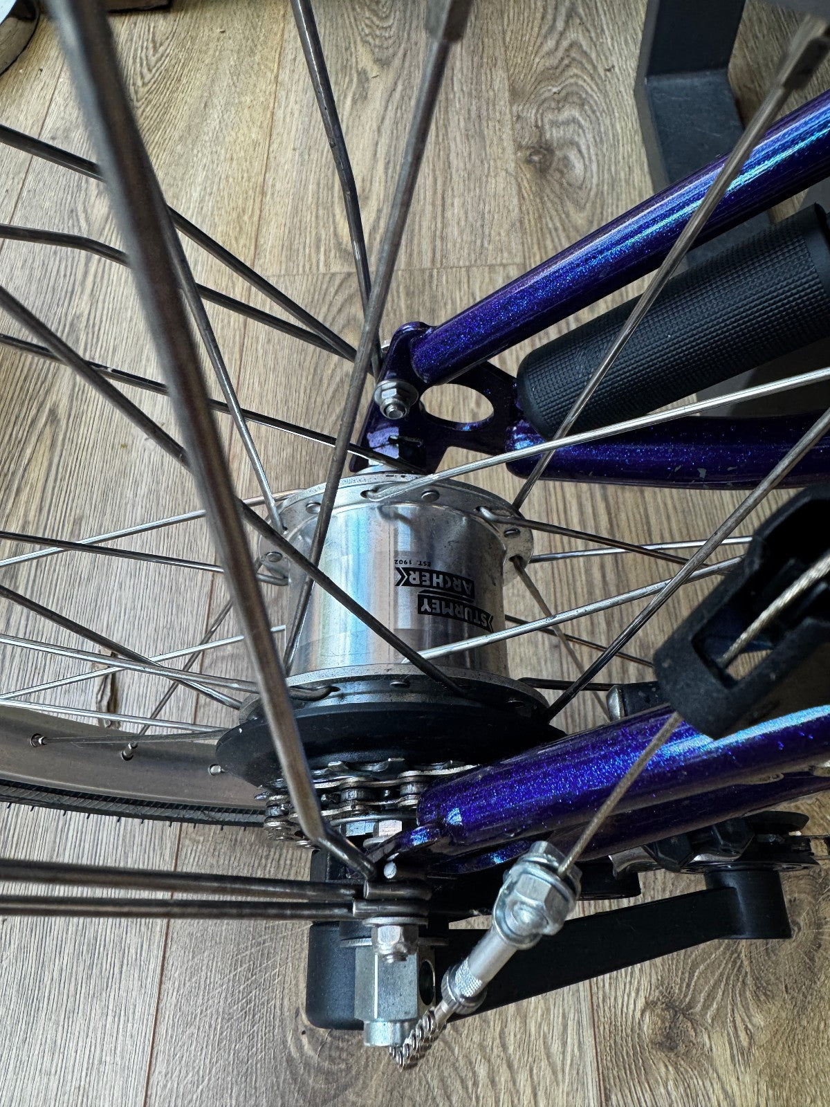 Brompton M6L Folding Bicycle - PURPLE METALLIC - 6 Speed - MINT