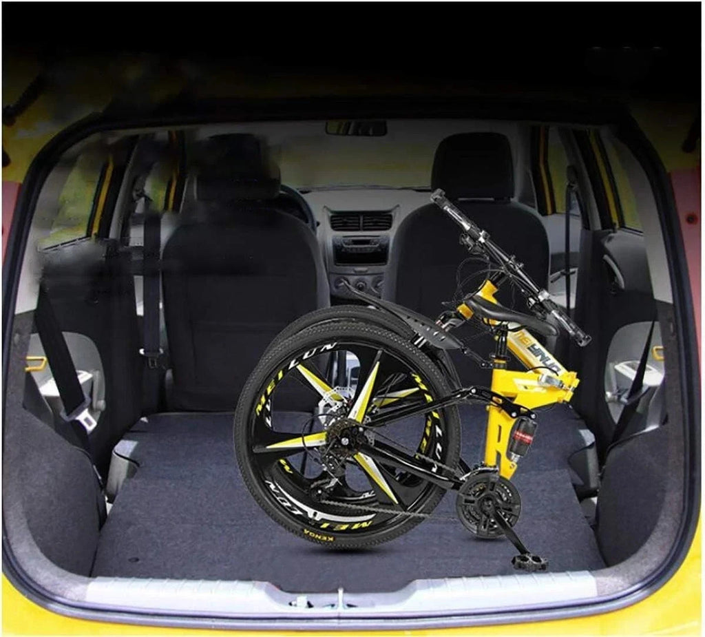 20 inch Unisex Folding Bike Adult Kids City Bike 7 Speed Disc Brakes Bicycle
