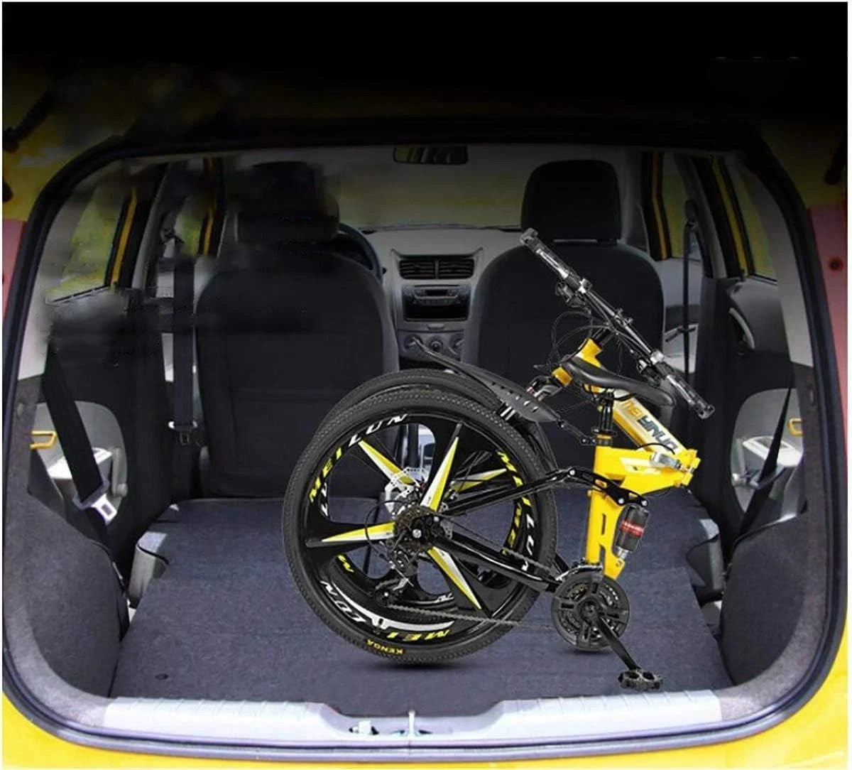 20 inch Unisex Folding Bike Adult Kids City Bike 7 Speed Disc Brakes Bicycle