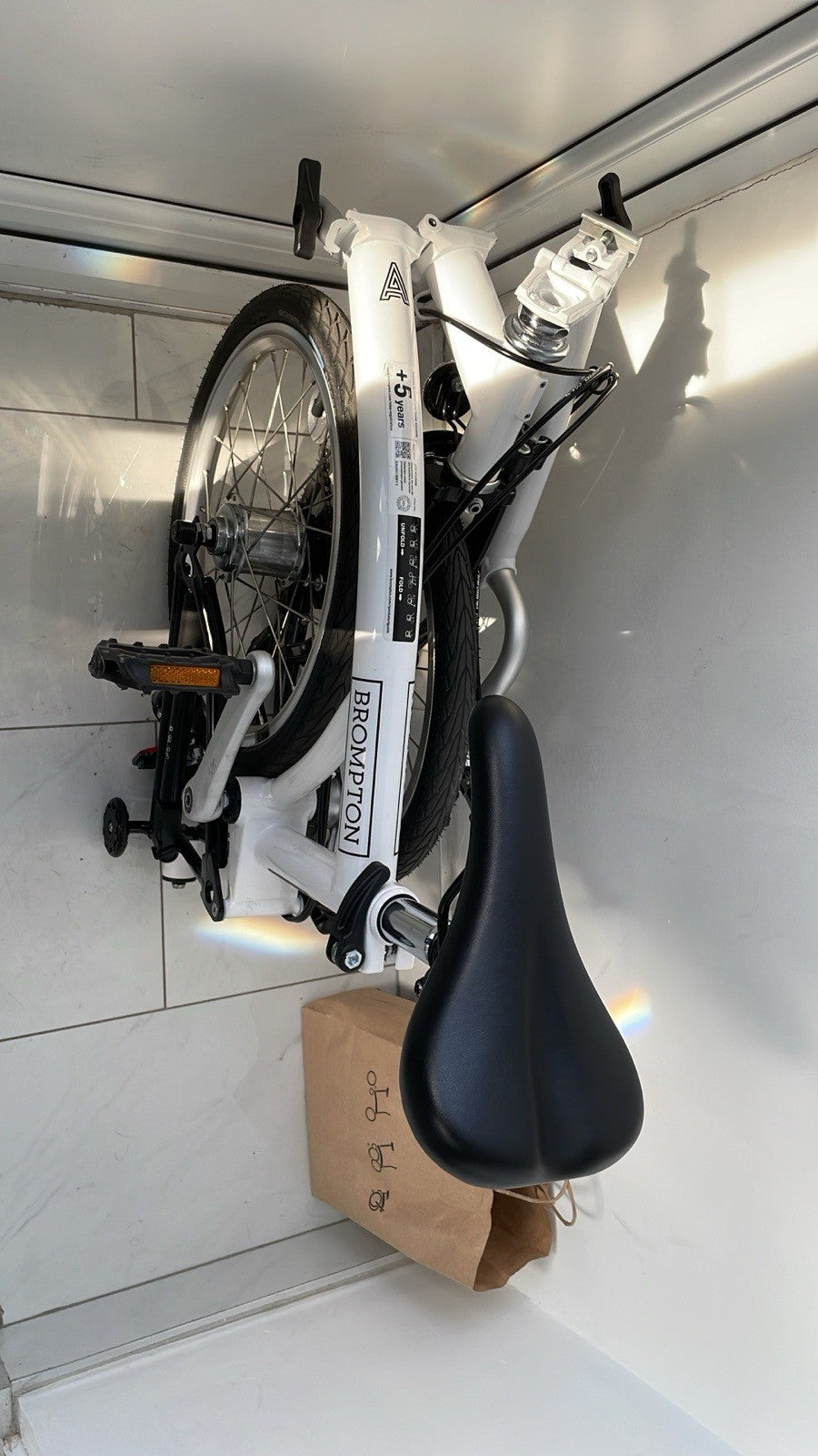 Brompton A Line Folding Bike – 3 Speed + Brompton Folding Pedal. Collection Only