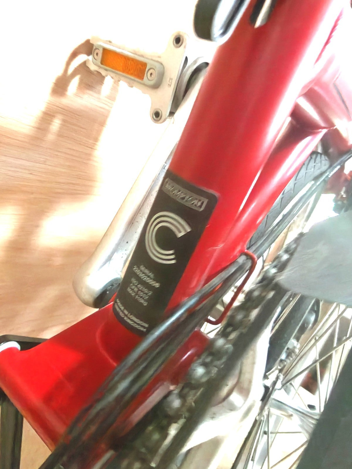 Brompton C Line folding bicycle 2022 Serial 2203020006 Red + Bags + Accessories