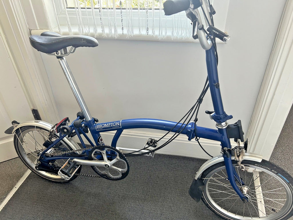 Brompton M6R in Cobalt Blue Folding bike C Line