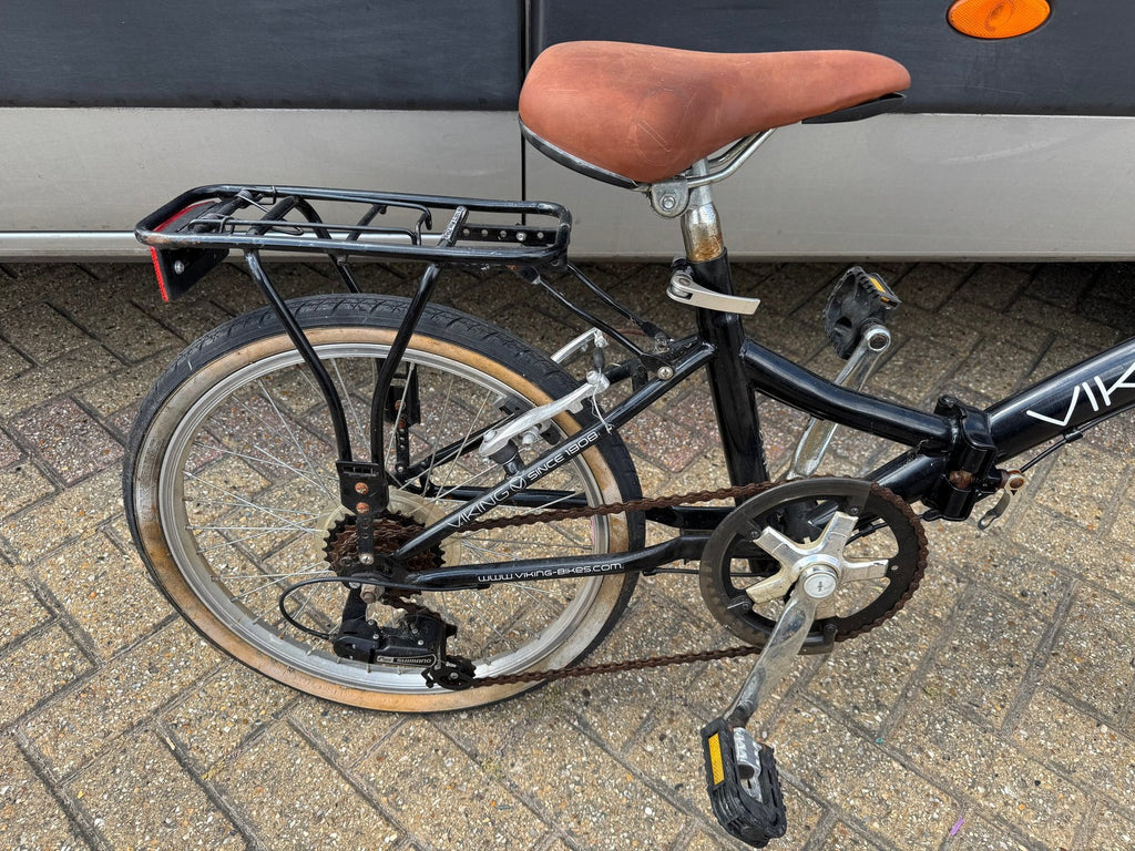 Viking Easy Street Folding Bike with Rear Rack Black