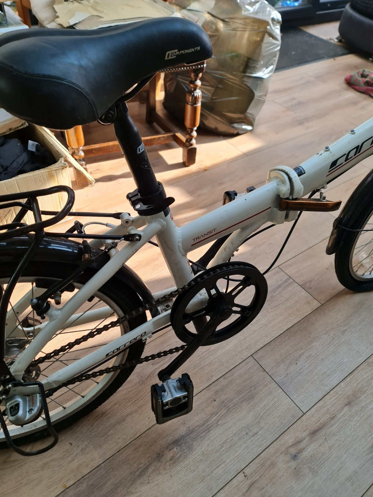 Carrera Transit Lightweight Folding Bike  Aluminium White