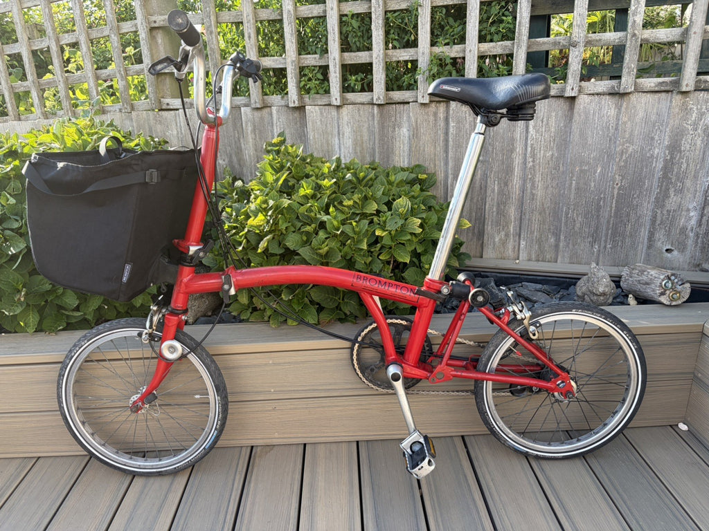 Brompton Red Folding Bike 3-Speed Bicycle