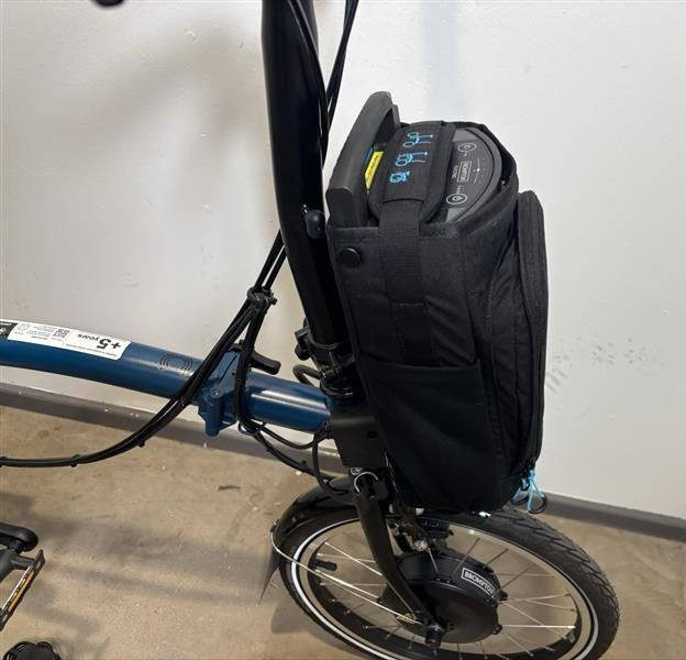Brompton Electric C Line 4 Speed Mid Folding Bike - 2023 - Ocean Blue