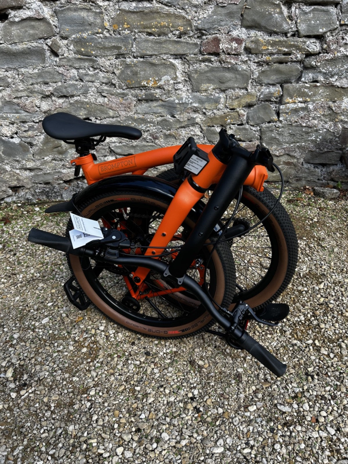 Brompton G Line with roller frame, 8 speed, size small, Adventure Orange