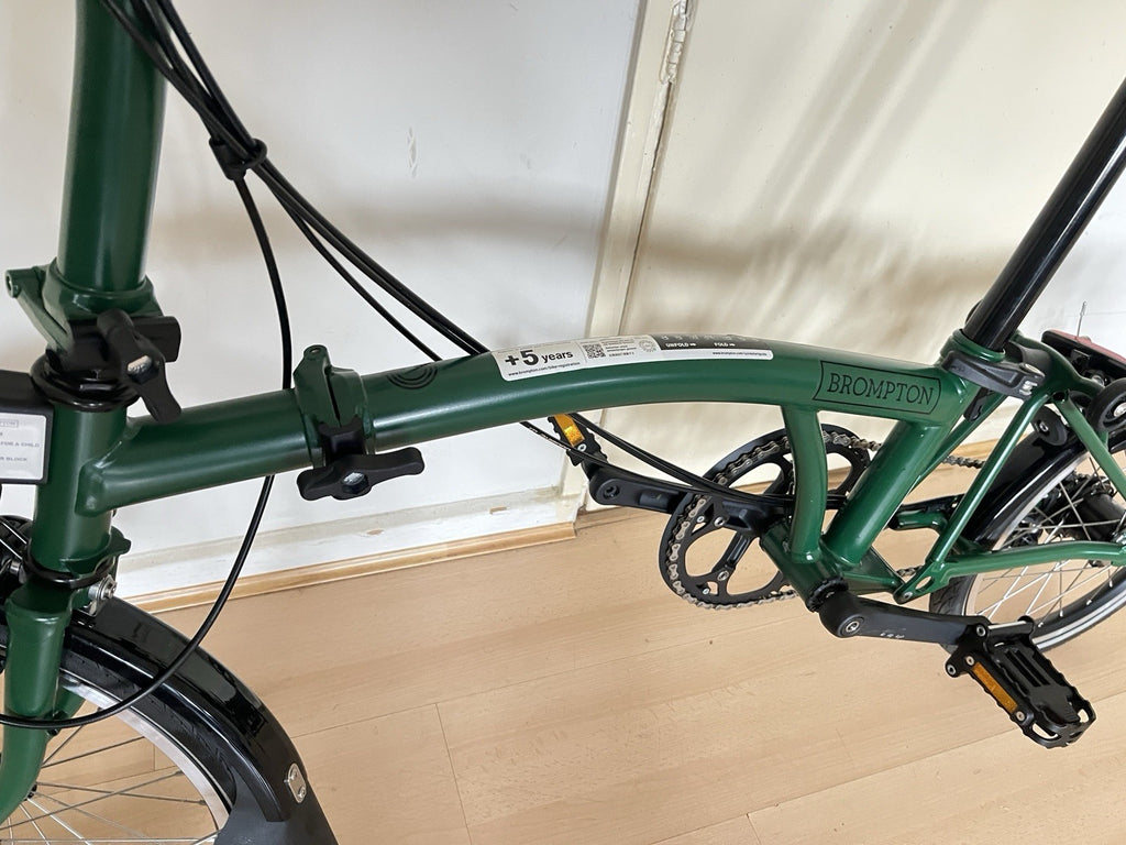 Brompton C Line Explore 6-Speed, 2025, Green, Black Edition, Mid Handlebar, New