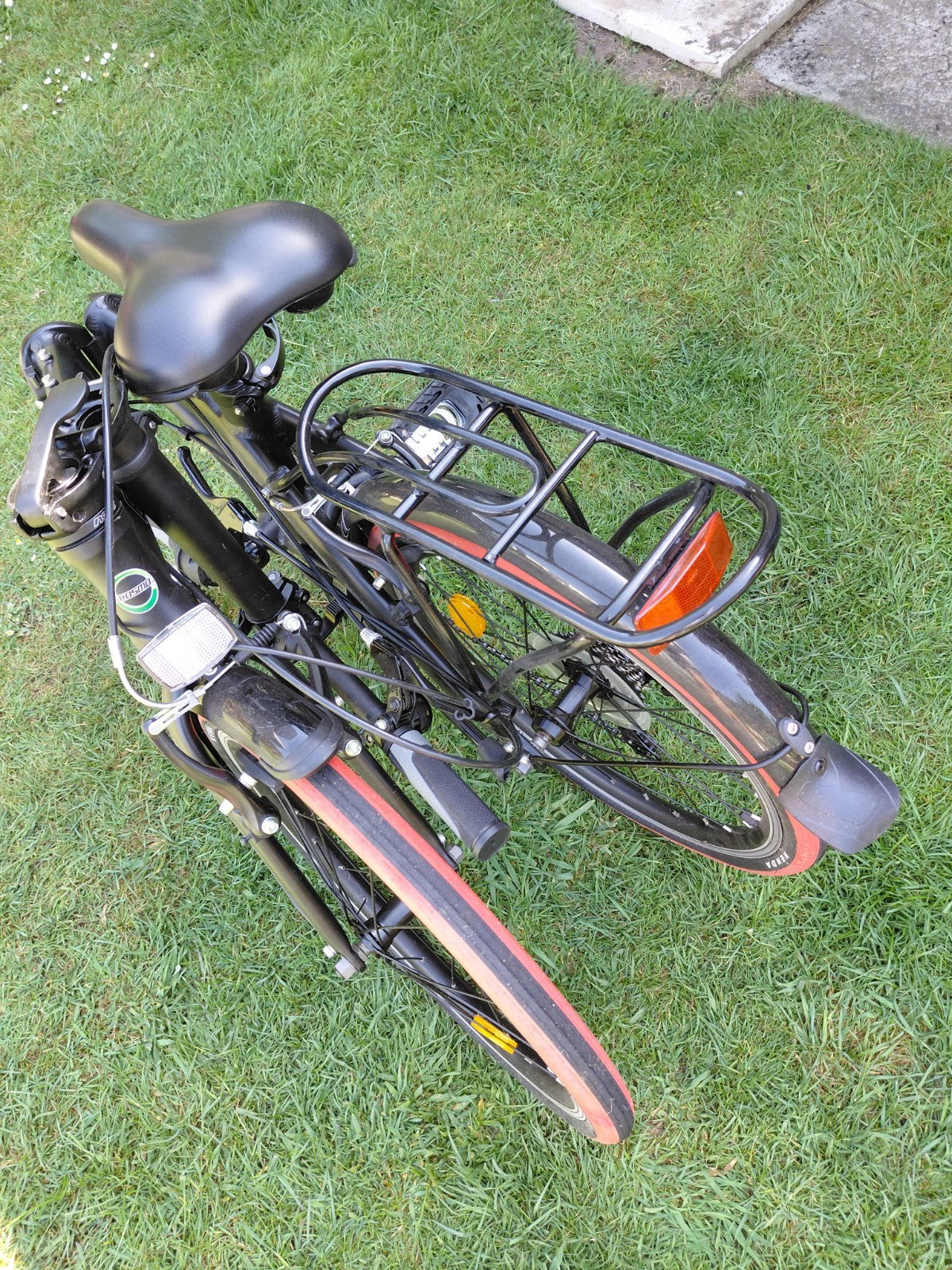 Ecosmo 20AF09BL 20" Wheel 12kg Lightweight Alloy Folding City Bicycle - Black