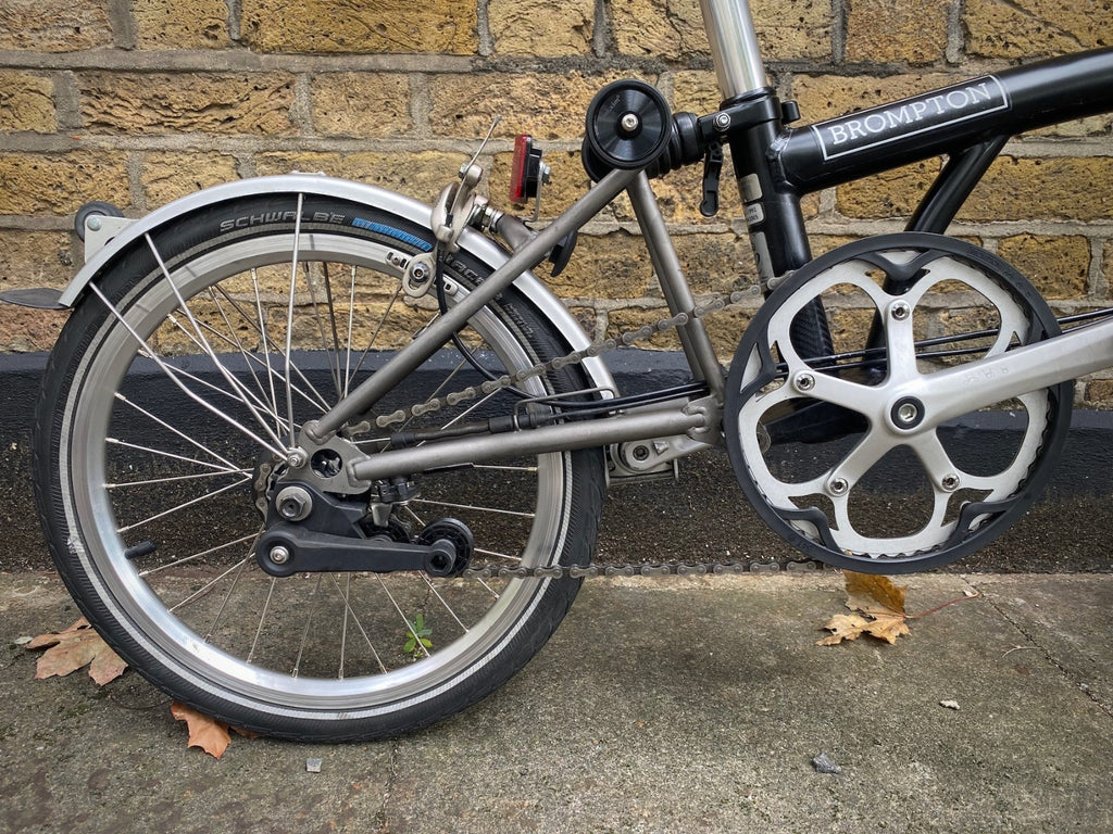BROMPTON S2LX Folding Bike - Titanium and steel super light Black