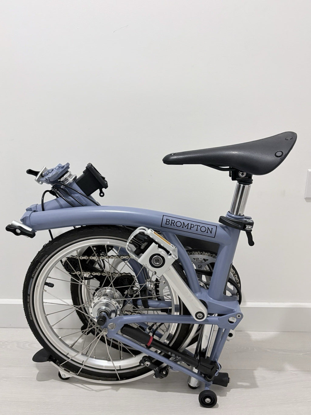 Brompton M6L Cloud Blue Folding Bike Excellent Condition