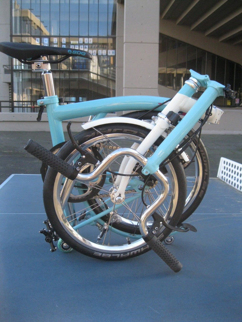 Custom Brompton Folding bike - homage to 1989 Cal look VW Karmann Ghia