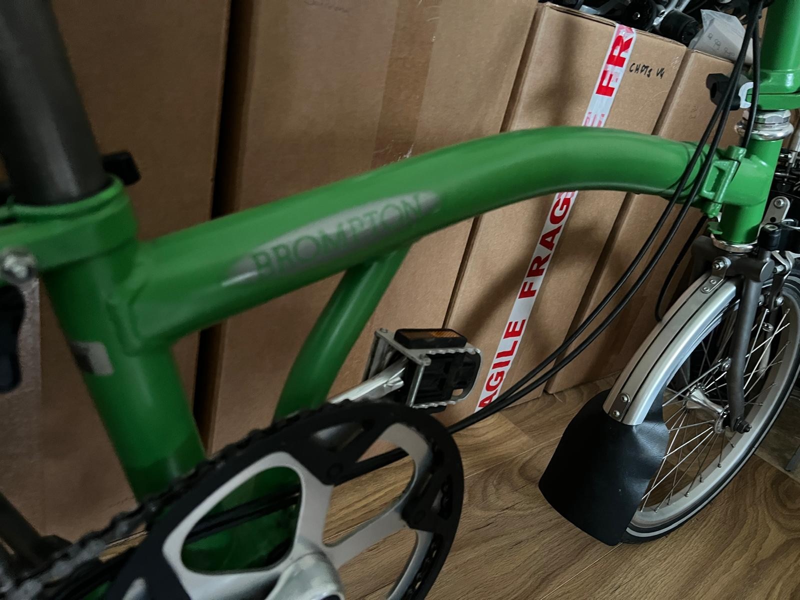 Brompton M2L- X  (2 Speed)  Titanium folding bicycle -Apple Green