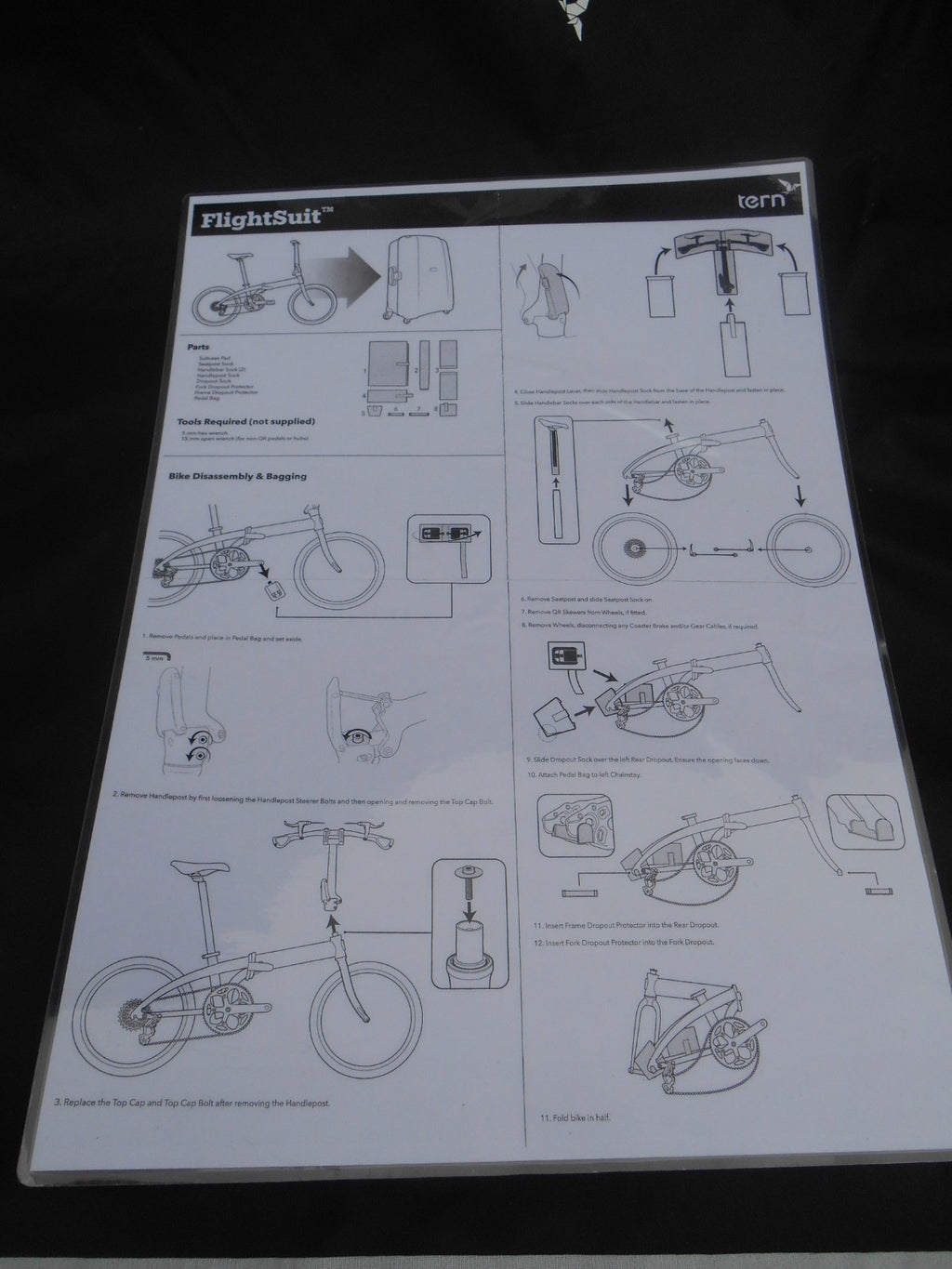 Tern folding bike Flight Suit & Samsonite case for foreign travel with your bike
