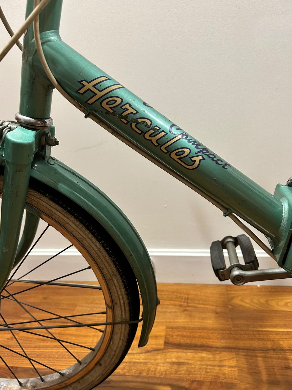 Hercules Compact Folding Bike Vintage 1970s 20" Wheel