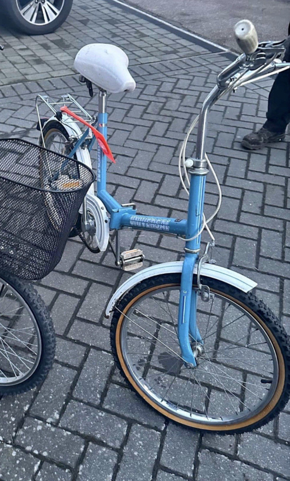 Vintage Blue Ladies Foldable Universal Bike