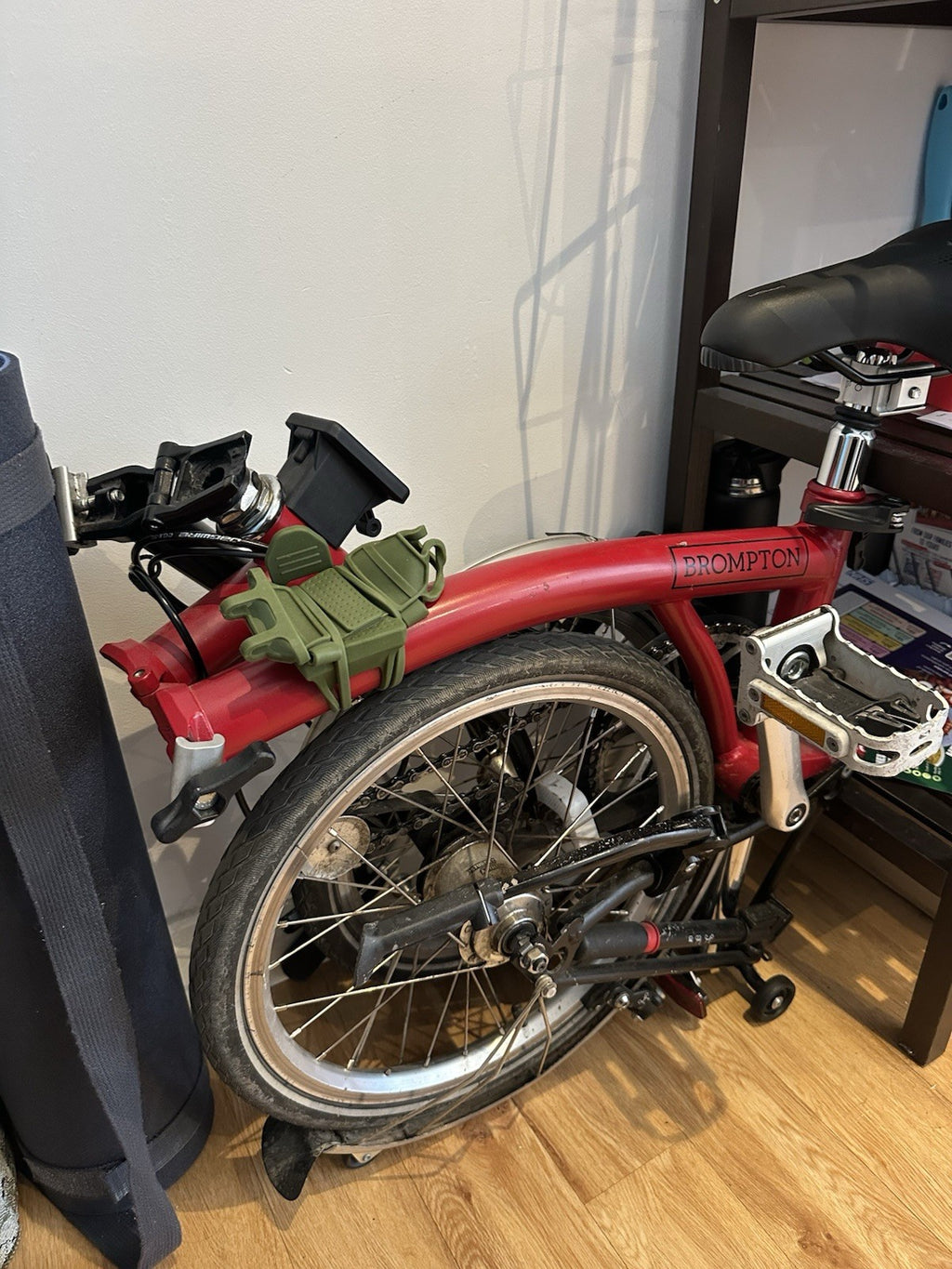 Brompton Folding Bike Red 3-Speed 2021 with Mudguards, Serviced