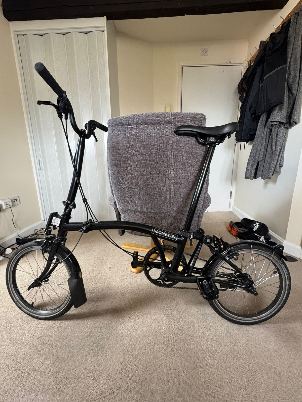 Brompton C Line High Handlebar Folding Bike 2024 Matt Black