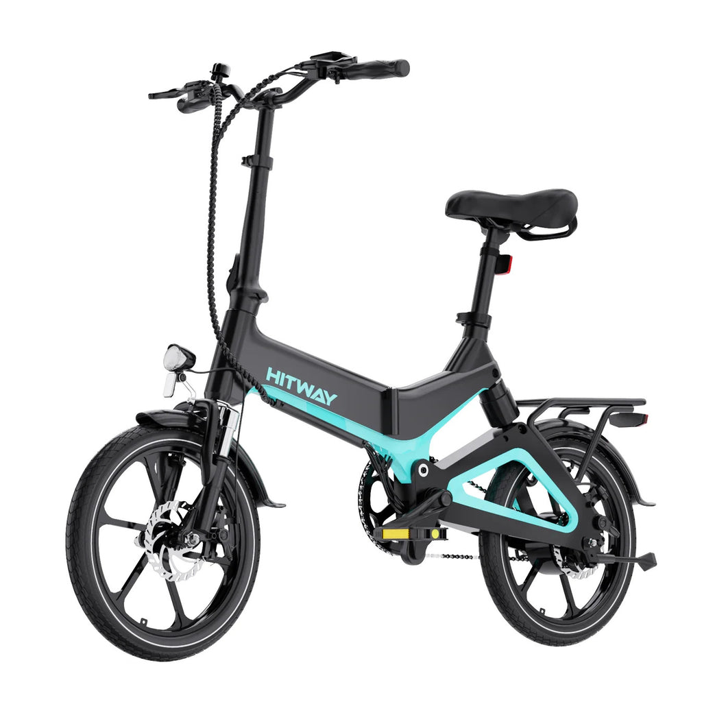HITWAY BK2  Folding Bike, 16-inch Wheels, Black