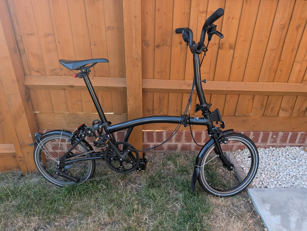 Brompton P-Line 4-Speed - Midnight Black Metallic (Rare Colour) - Late 2022