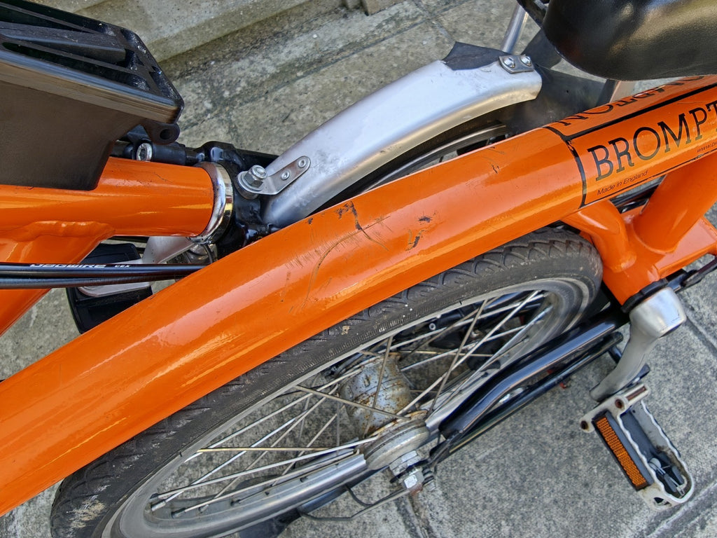 Restored Classic Brompton M3L (2004) Rare Factory Orange & Black -Fully Serviced