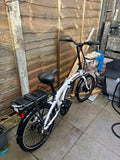 Viking Eco-Power 20in Folding Bike 6-Speed Derailleur V-Brakes Rear Rack White