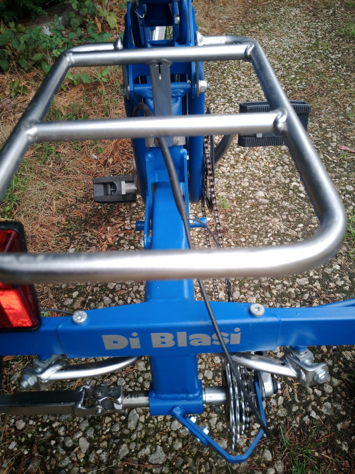 Three wheel folding bike.Di Blasi R32 Folding Tricycle. Lovely blue.High Quality