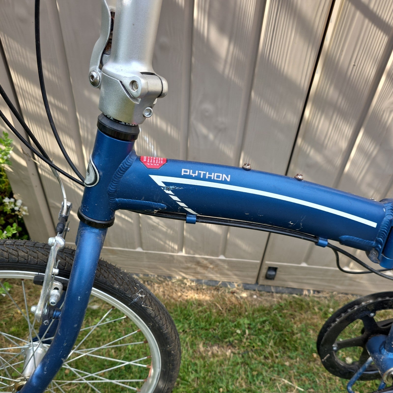 PYTHON  F1 Alloy Folding Bike 7 Speed blue Used