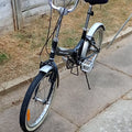 Challenge Flex Folding Bike 6 Speed Foldable w/ Mudguards Kickstand Black/Silver
