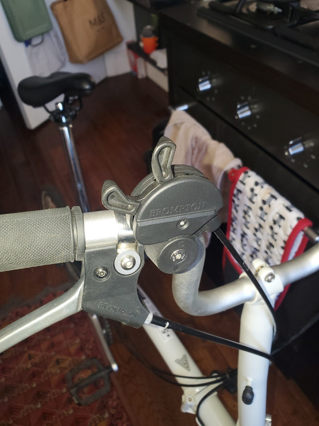 Brompton A Line 3 Speed Folding Bike. White. Mint condition.