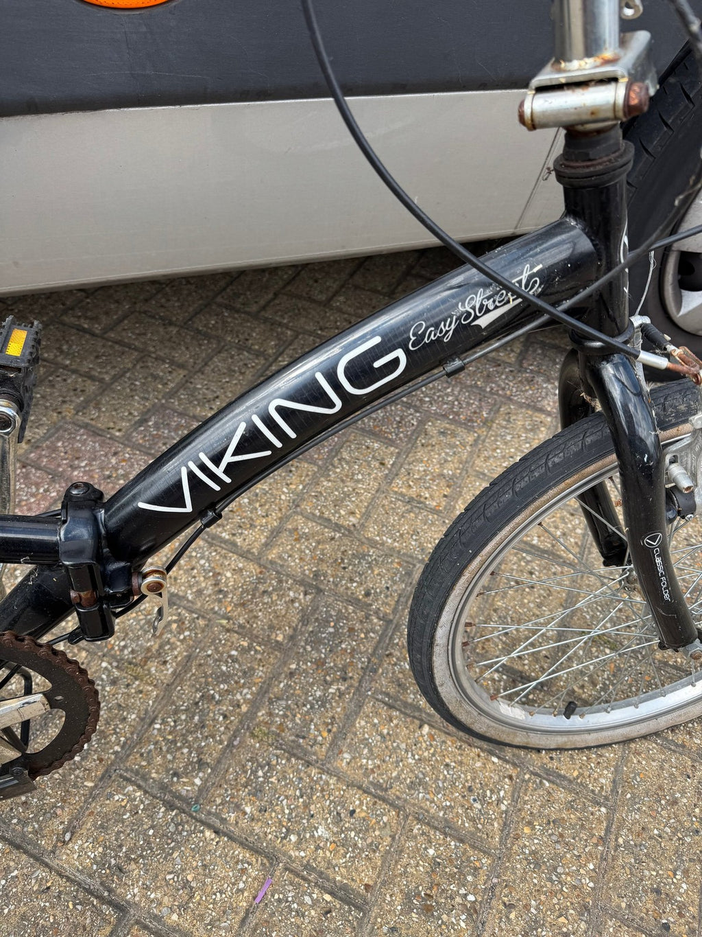 Viking Easy Street Folding Bike with Rear Rack Black