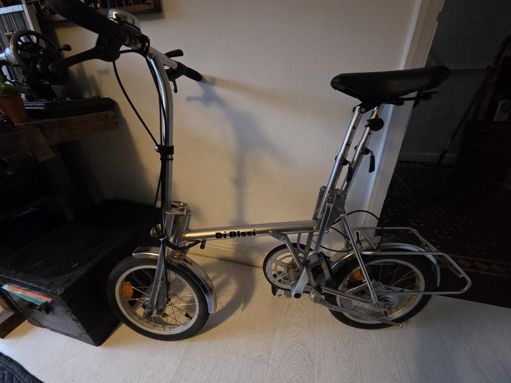 Classic Di-Blasi Folding Bicycle Cycle Silver 3 Spd gears Drum Brake