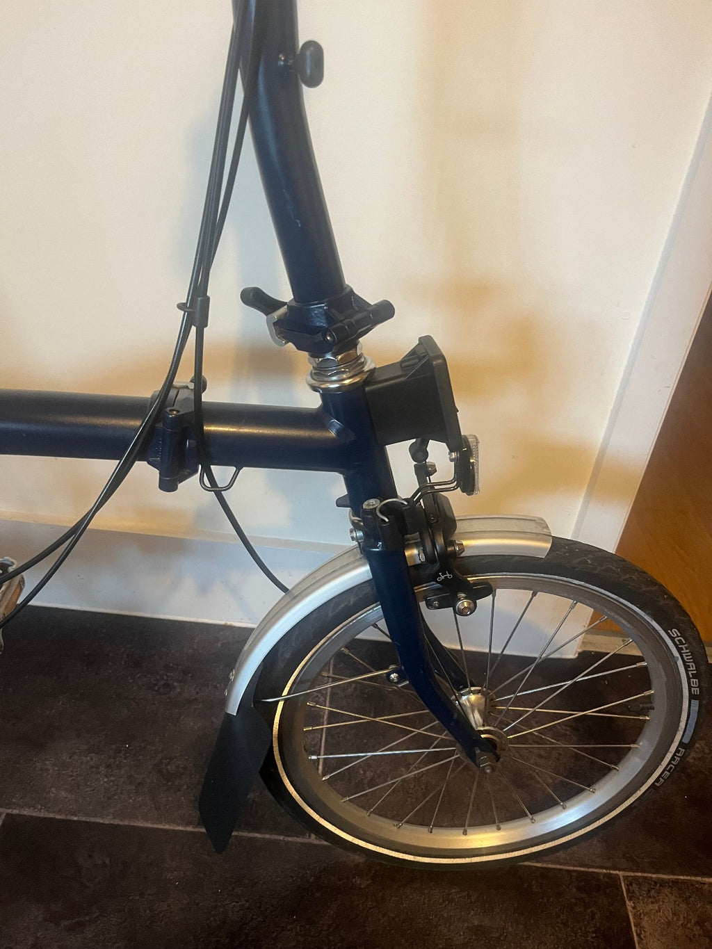 Brompton Folding Bike 3-Speed dark blue good condition